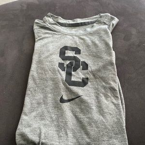 Large Black & Grey Nike Dri-Fit USC Trojans Short Sleeve Shirt